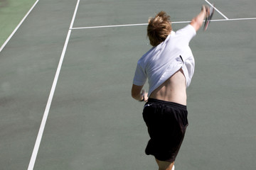 Fototapeta na wymiar Tennis Serve Motion Blur