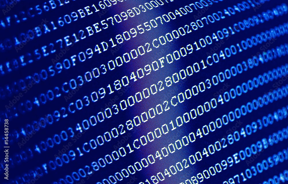 Wall mural binary code