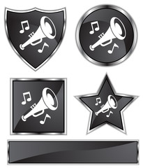 Trumpet Icon Set