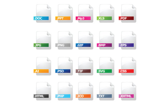 media file icons collection