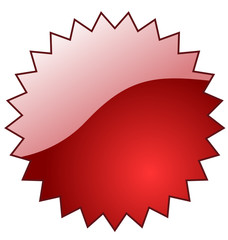 Red Starburst Badge Vector, Burst Explosion Shape Sunburst Label Promotional Element