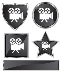 Movie Camera Icon Set