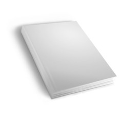 3d render of books on white background
