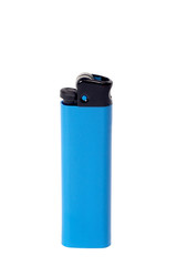 Blue lighter isolated on white