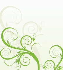 green floral background