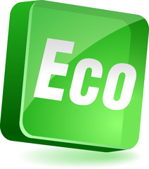 Eco 3d icon. Vector illustration.