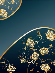 Gold rose background