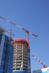 Quartier d'affaires en construction