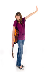 Attractive Teen girl guitar