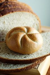 Various types of bread in the kitchen