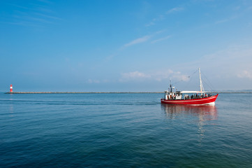 Fischerboot im Hafen