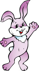 a happy rabbit illustration