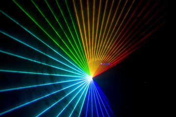 Disco and laser show - obrazy, fototapety, plakaty