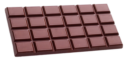 Chocolate bar isolated