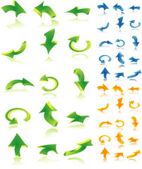 Fototapeta premium Arrows in tree colors