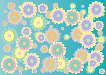 color background with flowers