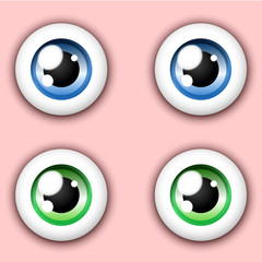 Shiny cartoon eye collection