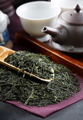 Fototapeta premium Traditional tea ceremony accessories(Japan)