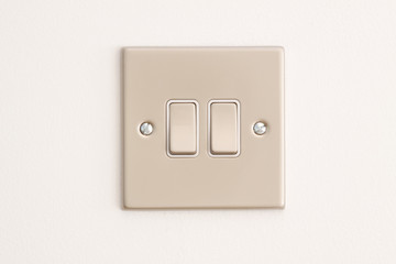 Double Lightswitch on a White Wall