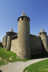 Fototapeta na wymiar The medieval castle of Carcassonne France