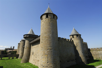 Fototapeta na wymiar The medieval castle of Carcassonne France