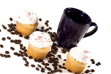 Isolated Coffee Mug with Cupcake