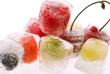 Küchenrückwand glas motiv gefrorenes Obst © HLPhoto