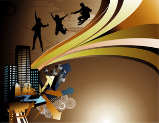 vector city background illustration