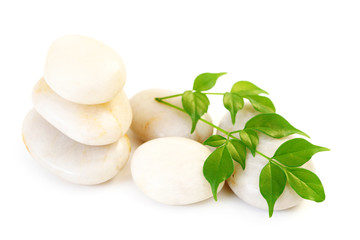 white stones