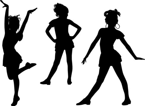 joy silhouette children