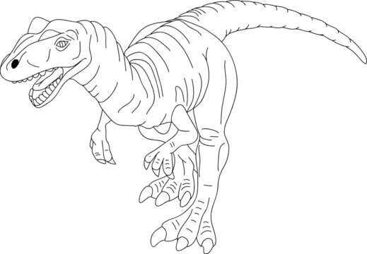 vector - aggressive t-rex isolated on background