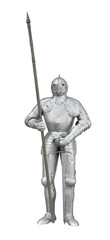 Obraz premium Knight with spear and sword