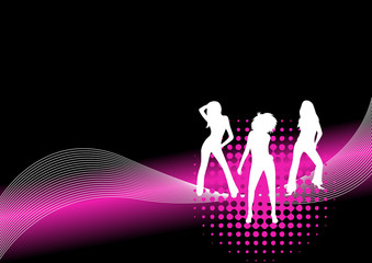 Party Girl Flyer Poster Audience Happy Dance