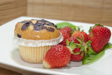 Cake with strawberries