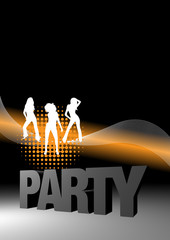 Flyer Poster Party Beach Audience Happy Dance