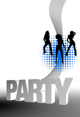 Flyer Poster Party Beach Audience Happy Dance