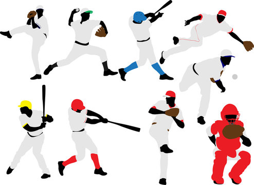 Baseball Players Vector