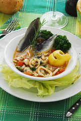 Marinata di grongo e calamari - Secondi di pesce