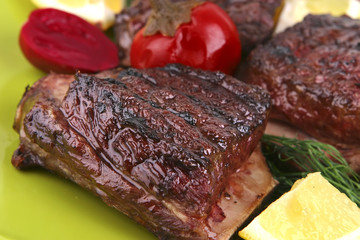 roast rib's on dish