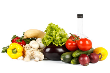 Still-life with fresh vegetables