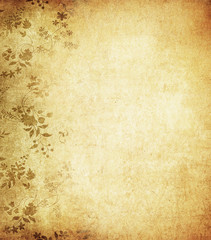 grunge floral background with space for text or image