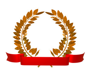 Golden laurel wreath