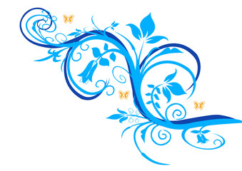 Design von Blumen und Ornament