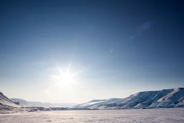Foto auf Acrylglas Nördlicher Polarkreis Barren Winter Landscape