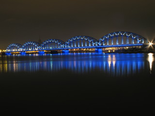 Rail bridge over Daugava