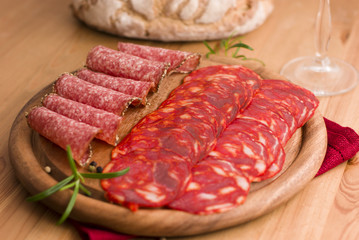 Salami and spain sausage