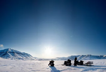 Selbstklebende Fototapete Nördlicher Polarkreis Nördliche Winterlandschaft