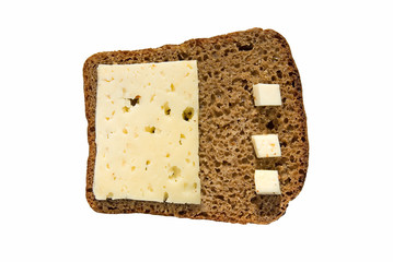Rye bread with cheese