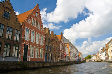 Kanal in Bruegge, Belgien