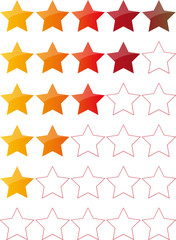 etoiles de vote et de notes